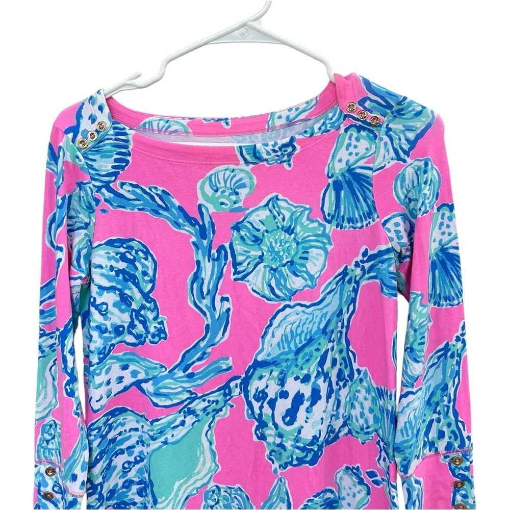 Lilly Pulitzer Long Sleeve Sophie Dress - Size XS - Pink Sea Shells - Picture 11 of 14